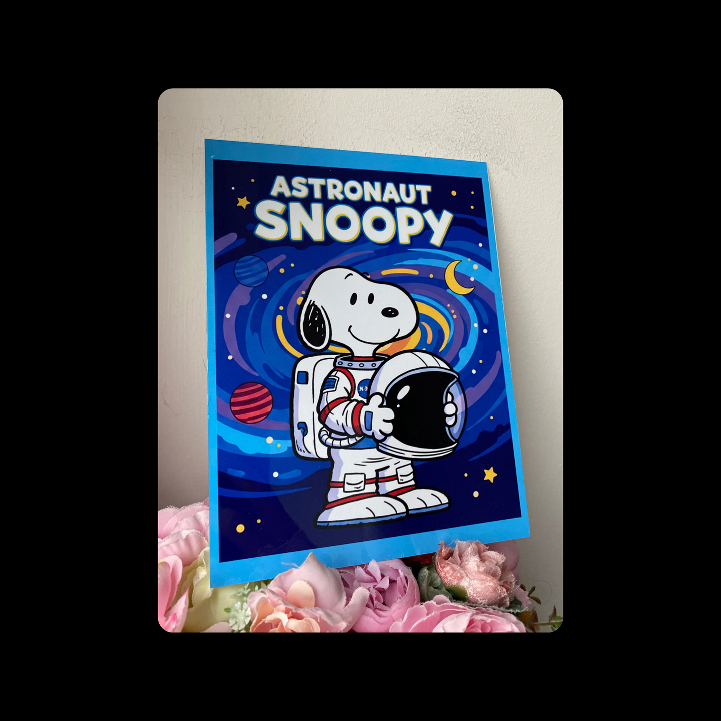 Snoopy Astronaut Metal Bar Sign 15cm x 20cm