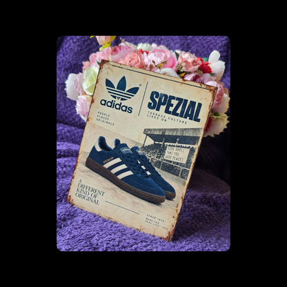 Adidas Spezial Terrace Culture Lives On Metal Bar Sign 15cm x 20cm