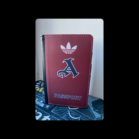 Arsenal Adidas Gothic A Burgundy PU Material Passport Holder Wallet 15cm x 10cm