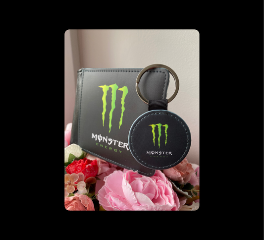 Monster Energy Drink PU Material Wallet & Keyring