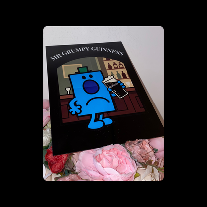 Mr Men Mr Grumpy Guinness Metal Bar Sign 15cm x 20cm