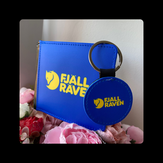 Fjallraven Blue & Yellow PU Material Wallet & Keyring