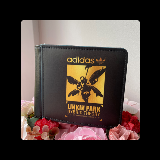 Adidas Endorsed By Linkin Park Black & Gold PU Material Wallet