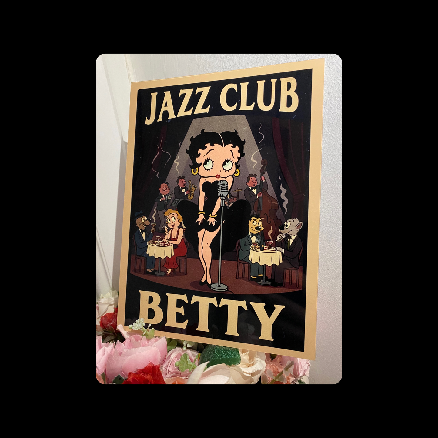 Betty Boop Jazz Club Metal Bar Sign 15cm x 20cm
