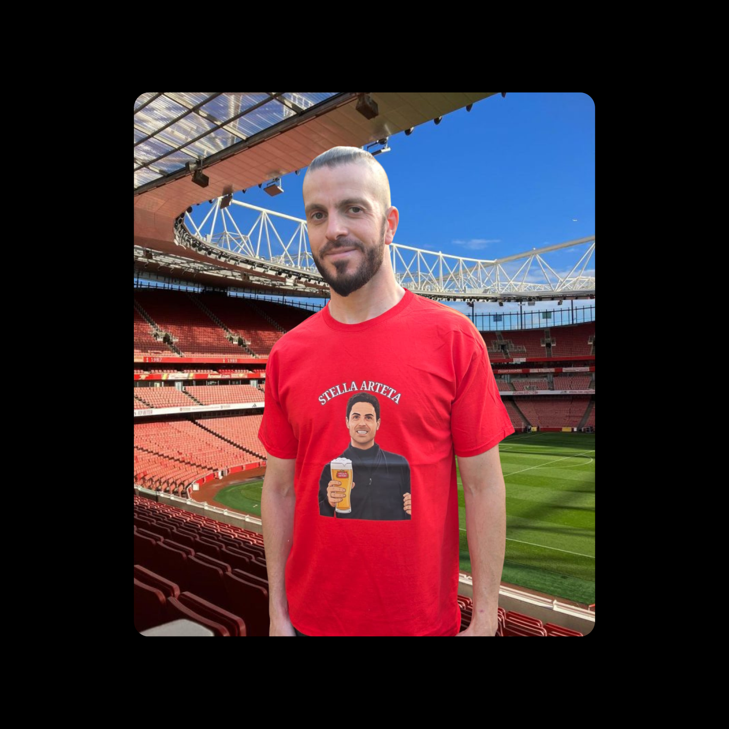 Arsenal Stella Arteta Short Sleeved 100% Cotton Red T-Shirt
