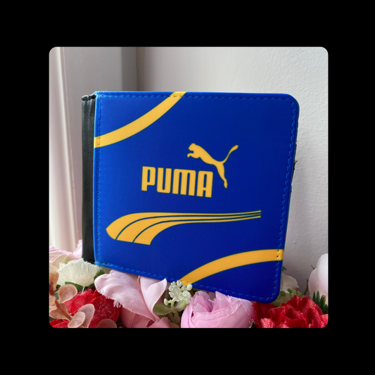 Puma Blue and Yellow PU Material Wallet