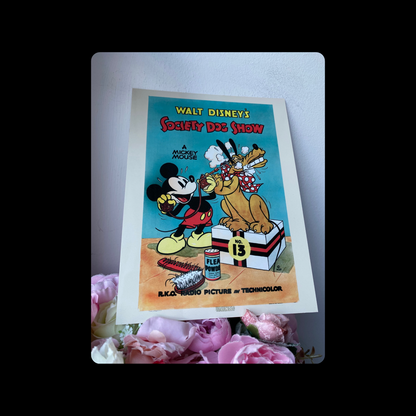 Mickey Mouse Vintage Style Metal Bar Sign 15cm x 20cm