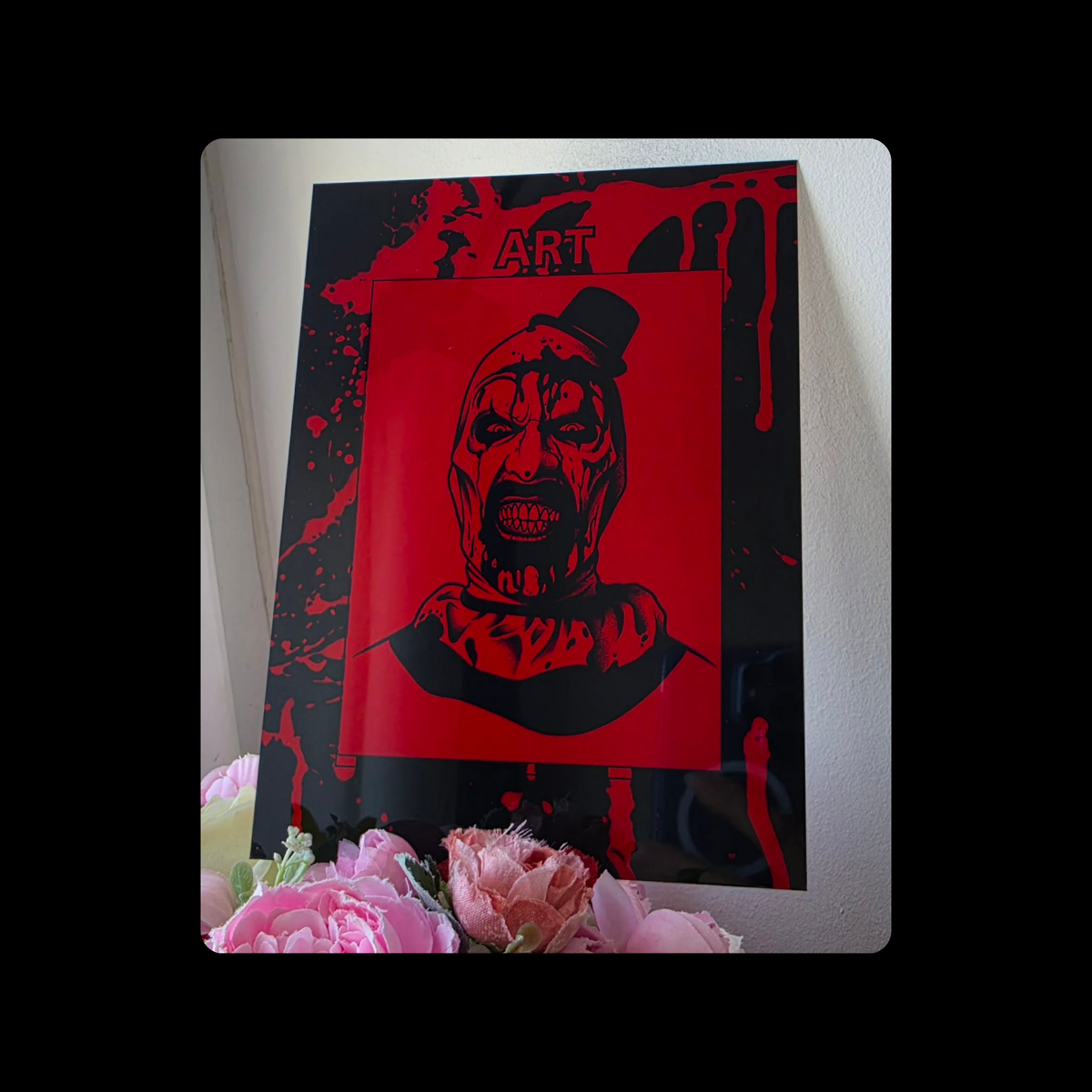 Terrifier Art The Clown Metal Bar Sign 15cm x 20cm