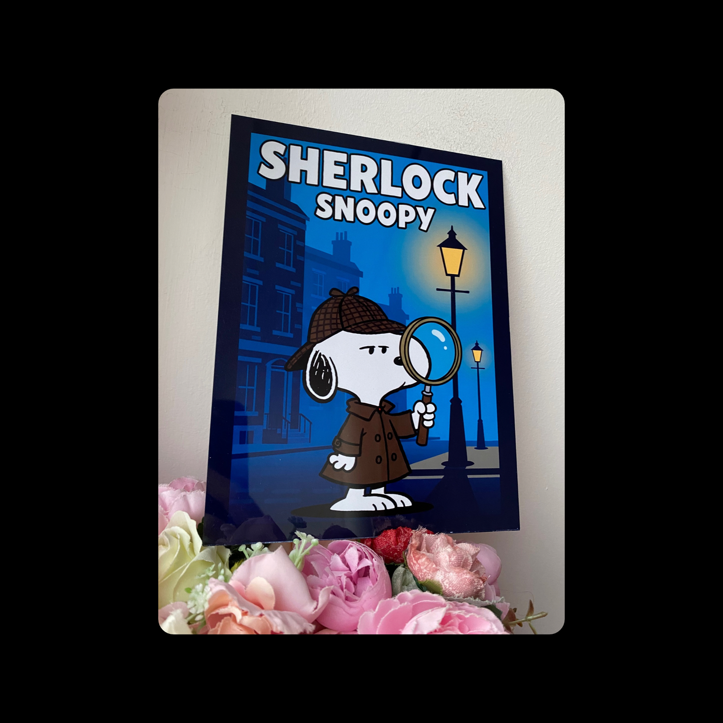 Snoopy Sherlock (Holmes) Metal Bar Sign 15cm x 20cm