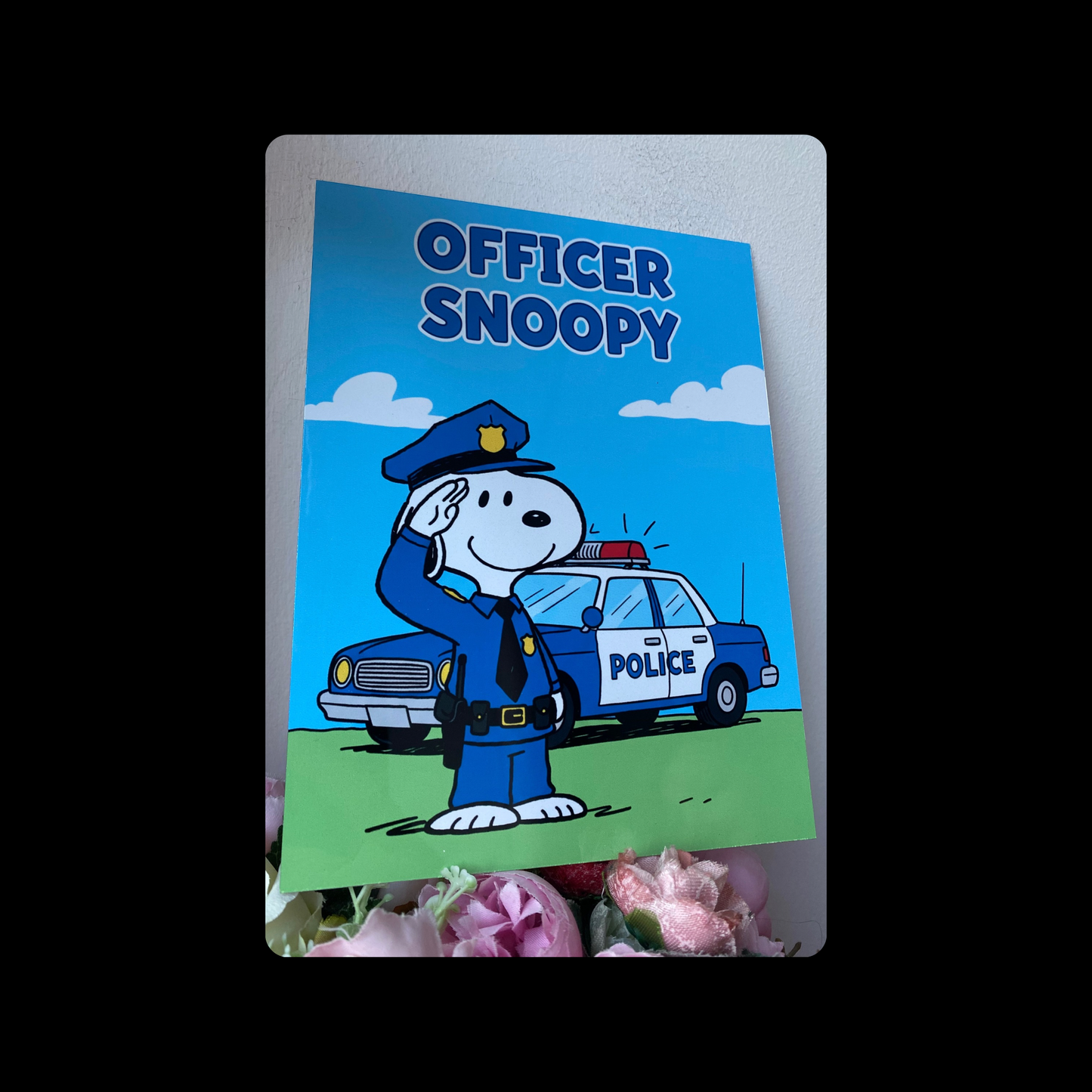 Snoopy Officer Metal Bar Sign 15cm x 20cm