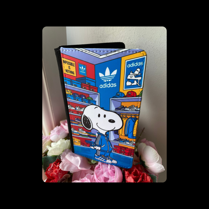 Snoopy Adidas PU Material Passport Holder