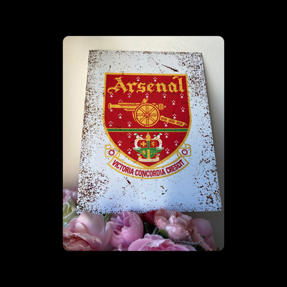 Arsenal 2001-2002 Badge Metal Bar Sign 15cm x 20cm