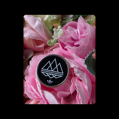 Adidas Spezial Large Logo Black & White Round Pin Badge 23mm