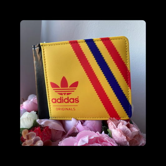 Adidas Originals Yellow, Red & Navy Shoebox Style PU Material Wallet