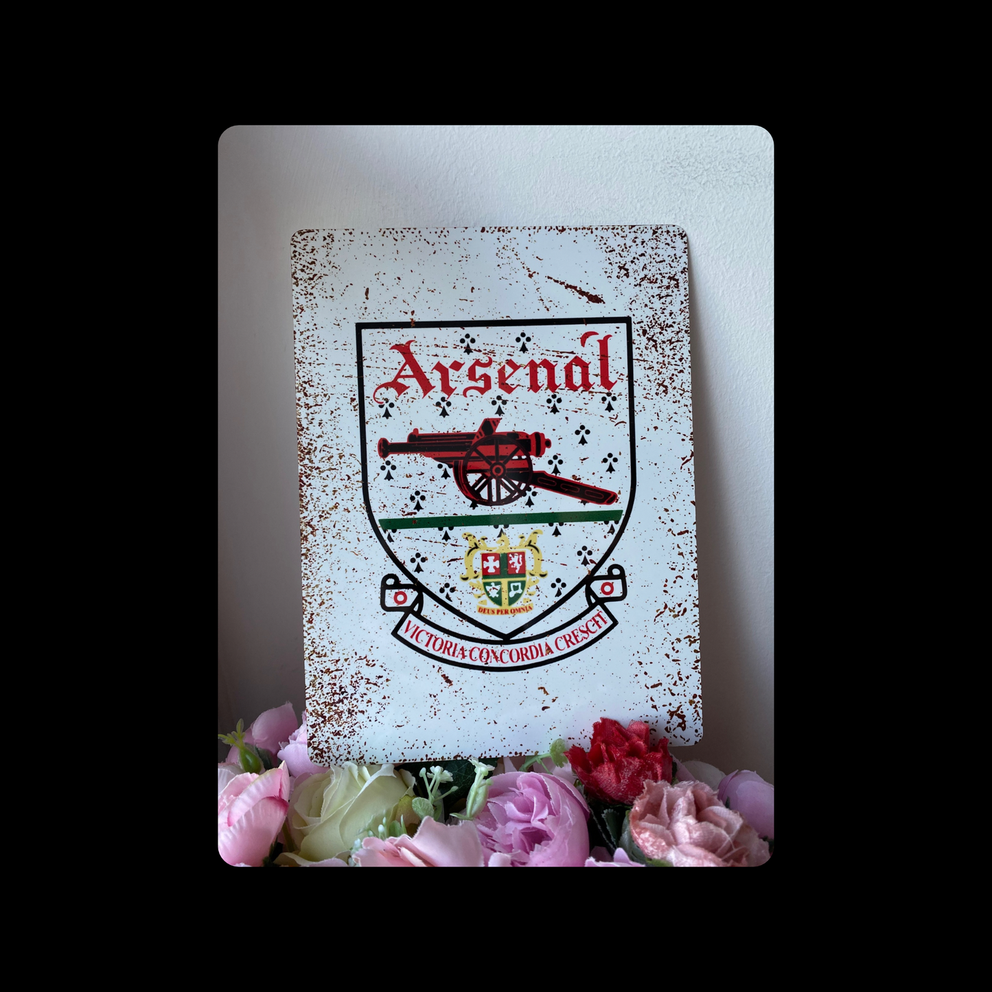 Arsenal 1990-93 Badge Metal Bar Sign 15cm x 20cm