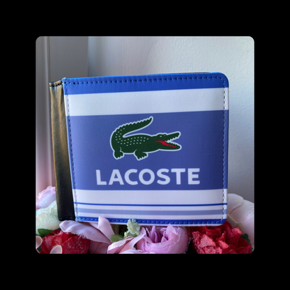 Lacoste Blue & White PU Material Wallet