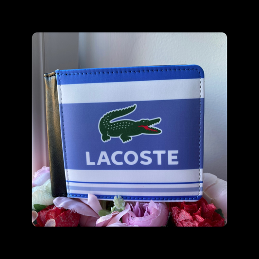 Lacoste Blue & White PU Material Wallet