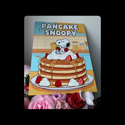 Snoopy Pancake Metal Bar Sign 15cm x 20cm
