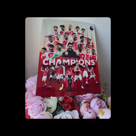 Arsenal Team Champions Metal Bar Sign 15cm x 20cm