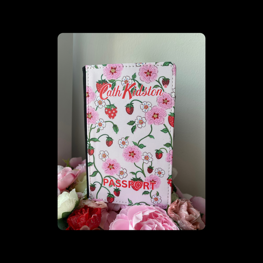 Cath Kidston Strawberries PU Material Passport Holder