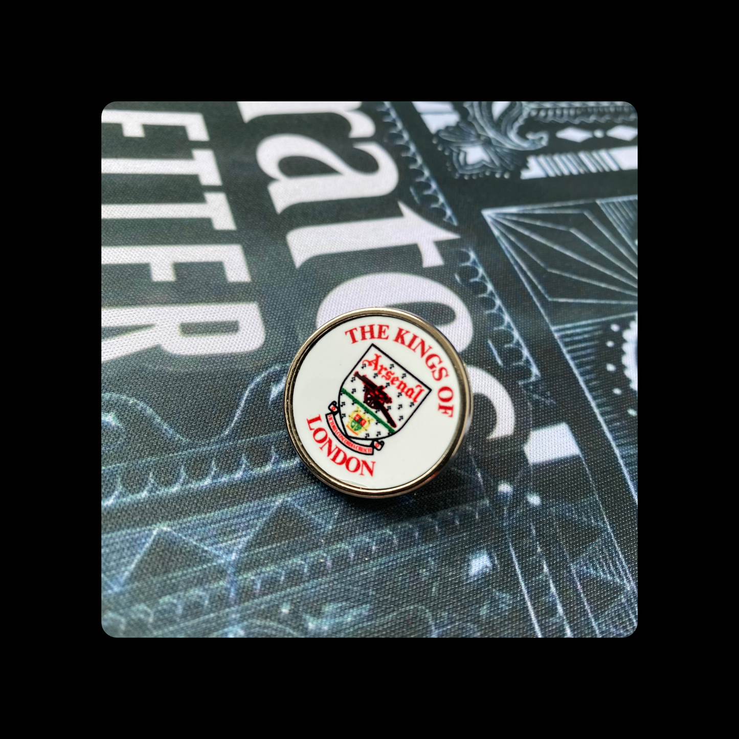Arsenal The Kings Of London 1990-1993 Badge Round Pin Badge 20mm