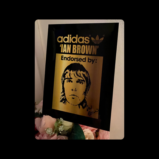 Adidas Ian Brown Metal Bar Sign 15cm x 20cm