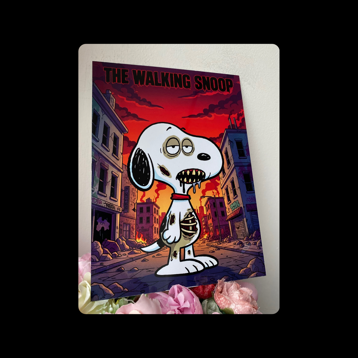 Snoopy The Walking Snoop (Dead) Metal Bar Sign 15cm x 20cm
