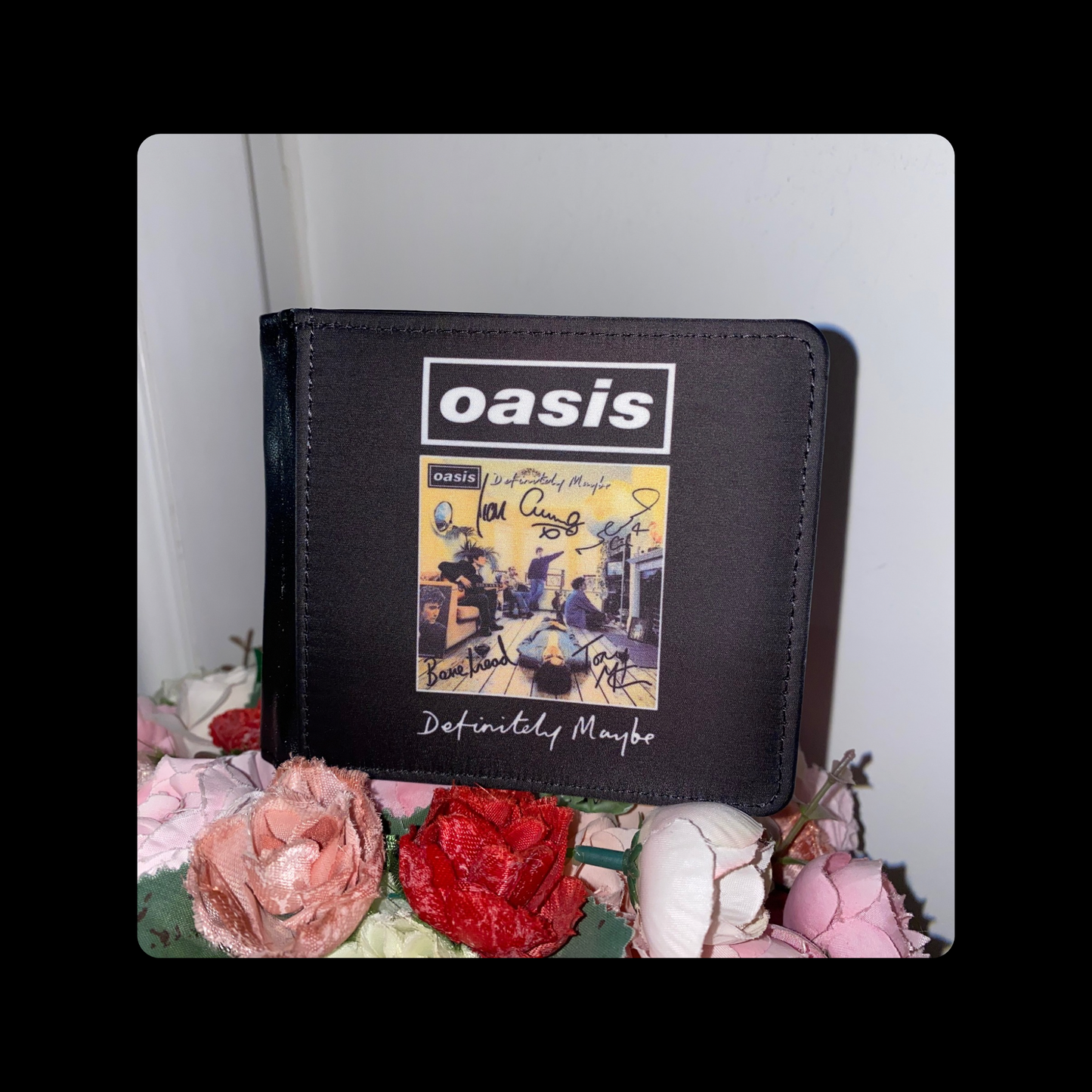 Oasis Definitely Maybe Black PU Material Wallet