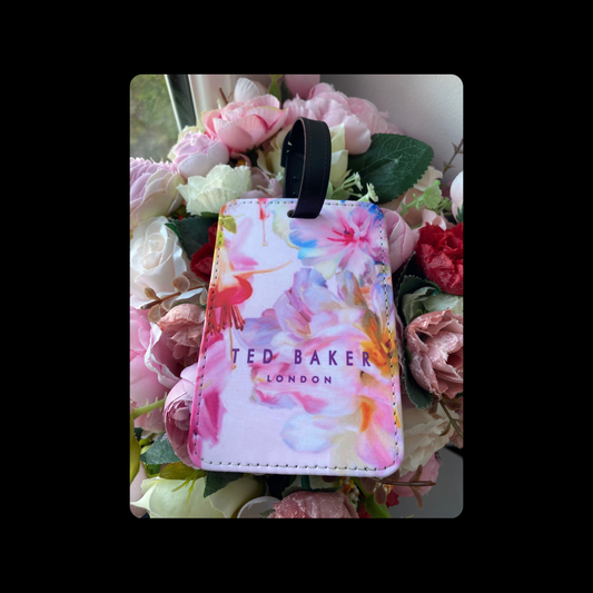 Ted Baker Floral PU Material Luggage Tag