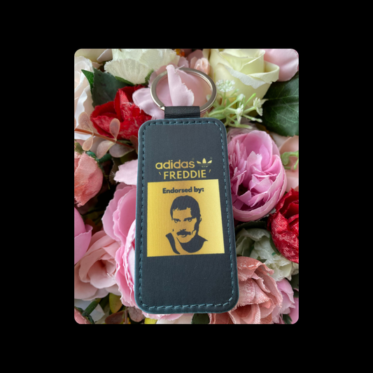 Adidas Endorsed By Freddie Mercury Black & Gold Keyring