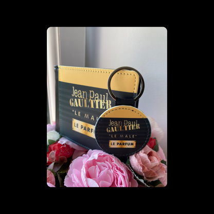 Jean Paul Gaultier Le Male Le Parfum PU Material Wallet & Keyring