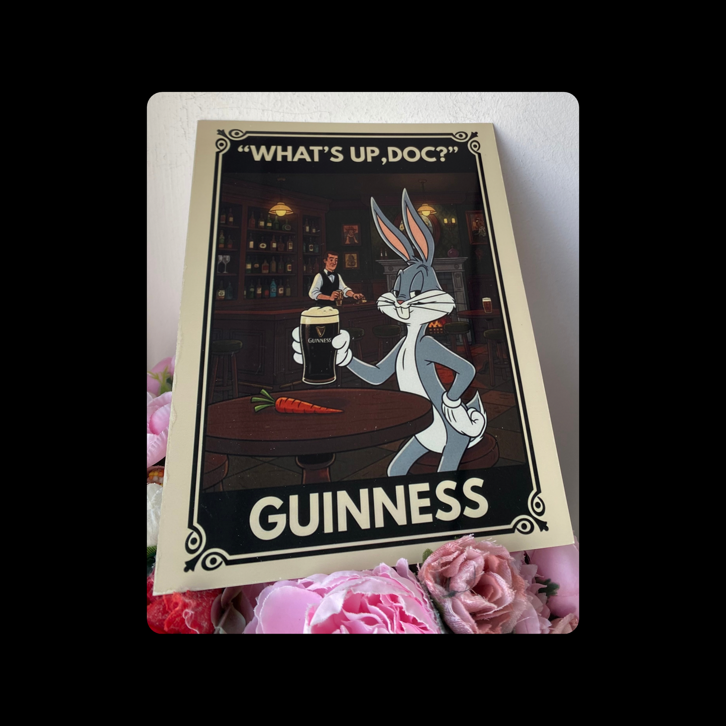Bugs Bunny Guinness Metal Bar Sign 15cm x 20cm