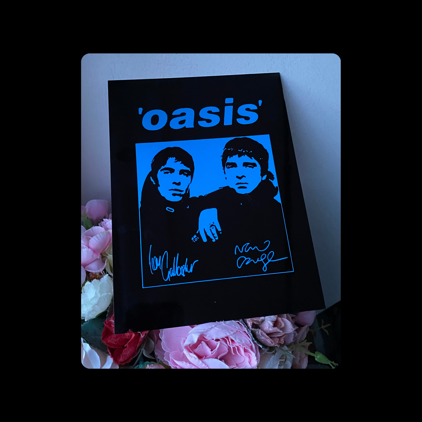 Oasis Black & Blue Metal Bar Sign 15cm x 20cm