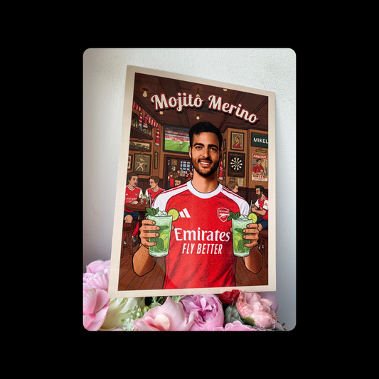 Arsenal Mojito Merino (Mikel Merino) Metal Bar Sign 15cm x 20cm
