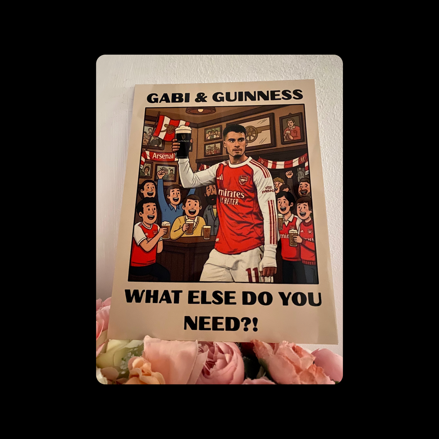 Arsenal Gabi (Martinelli) Guinness Metal Bar Sign 15cm x 20cm