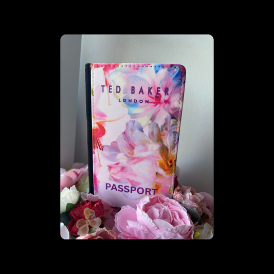 Ted Baker Floral PU Material Passport Holder