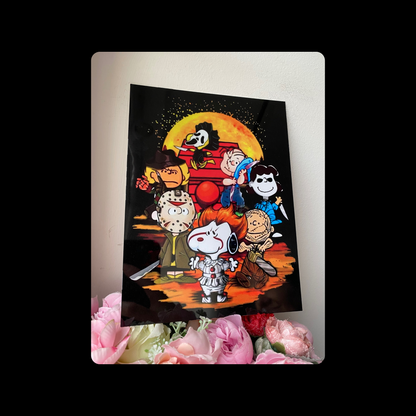 Snoopy Horror Metal Bar Sign 15cm x 20cm