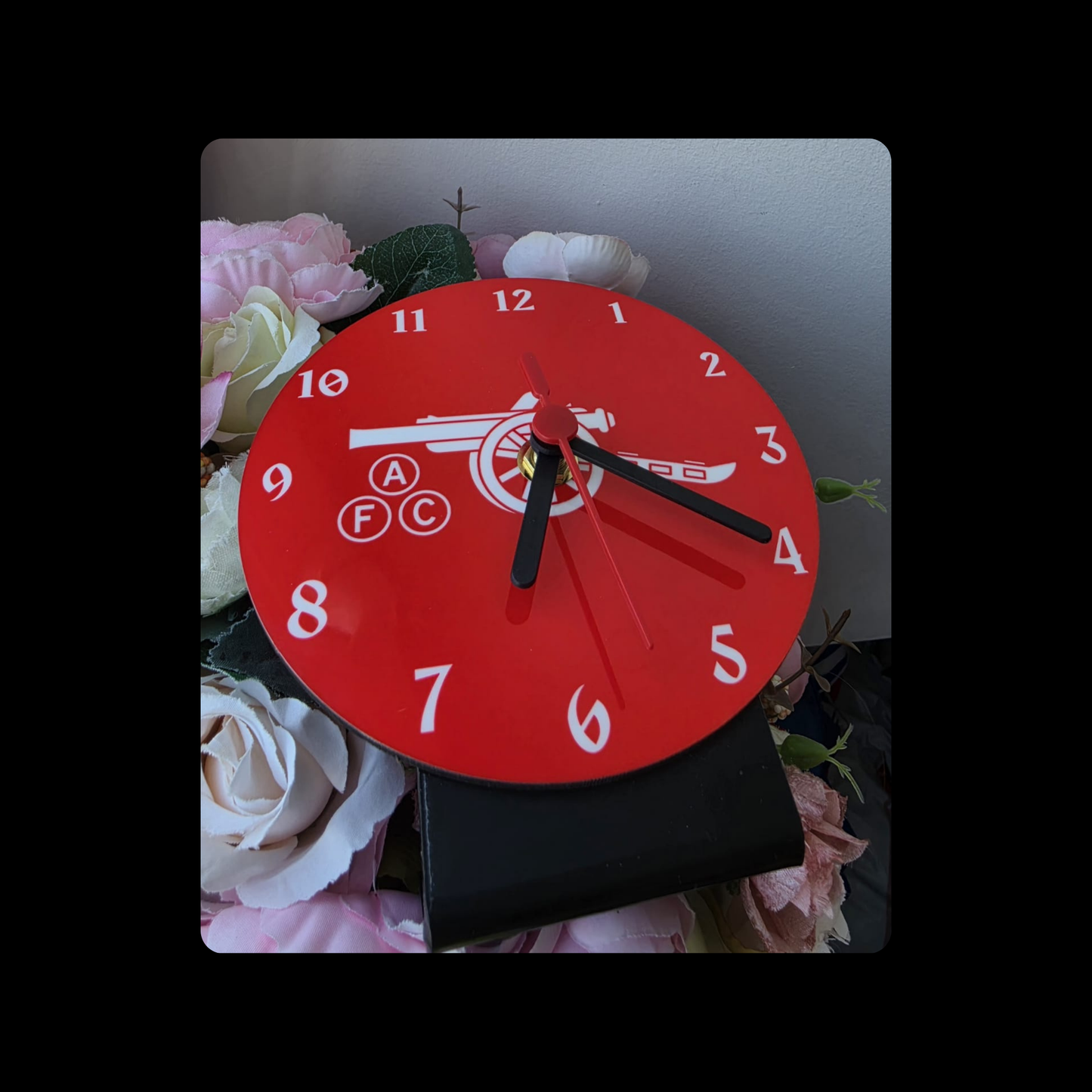 Arsenal 1978-1979 Badge Round MDF Desk Clock 12.7cm (5”)