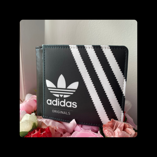 Adidas Originals Black & White Shoebox Style PU Material Wallet