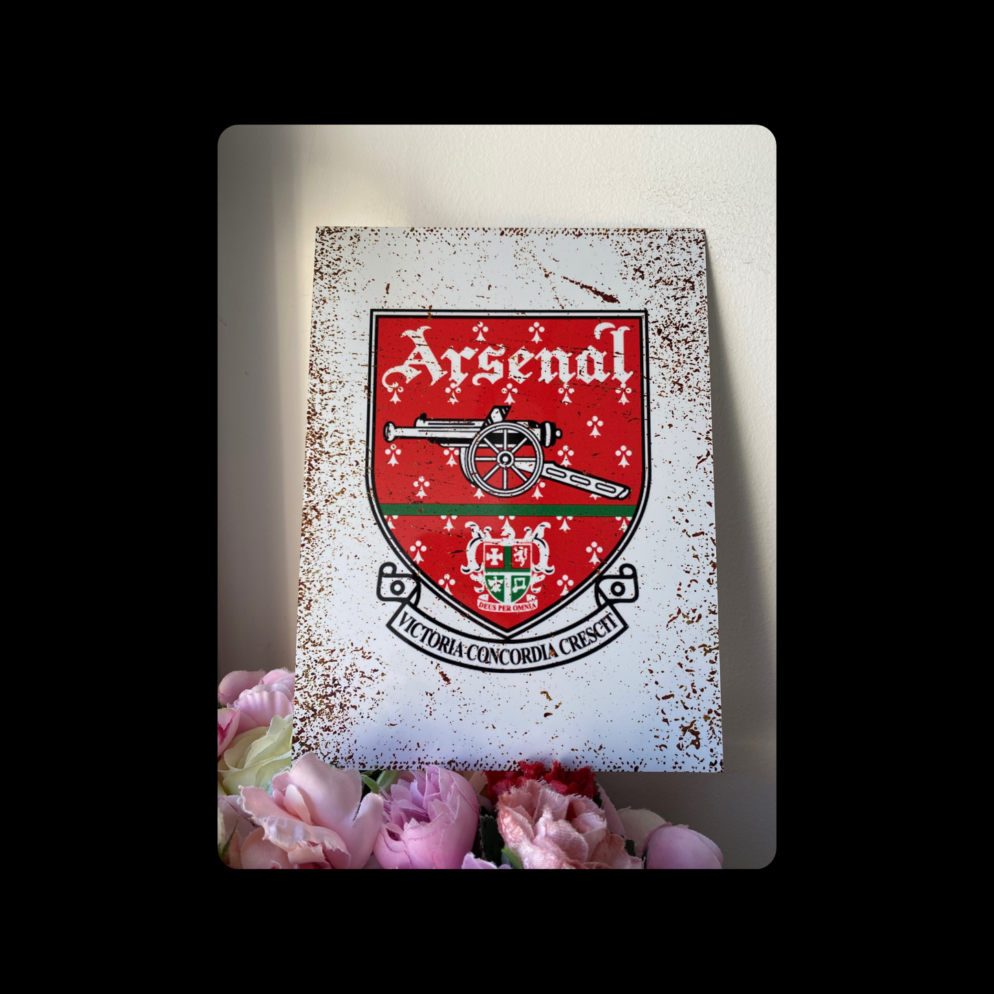 Arsenal 1990-1994 Badge Metal Bar Sign 15cm x 20cm