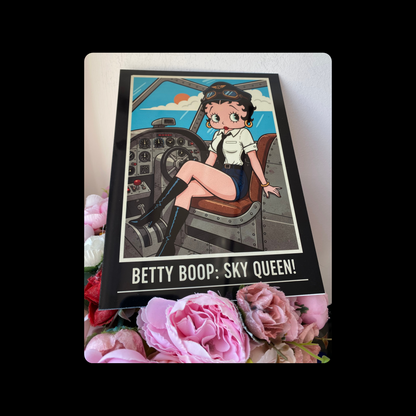 Betty Boop Sky Queen Metal Bar Sign 15cm x 20cm