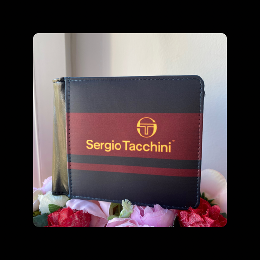 Sergio Tacchini 80’s Football Casuals Burgundy & Navy Wallet PU Material Wallet