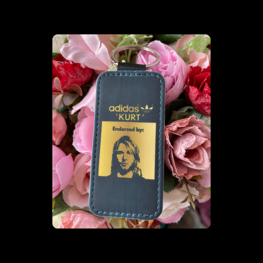 Adidas Endorsed By Kurt Cobain Black & Gold Keyring