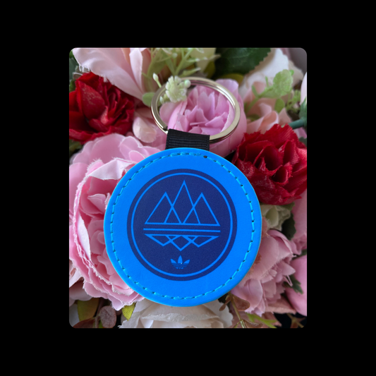 Adidas Spezial Navy Blue & Sky Blue Round Keyring 5cm