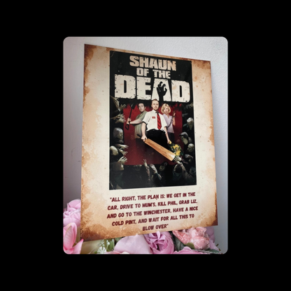 Shaun Of The Dead Metal Bar Sign 15cm x 20cm