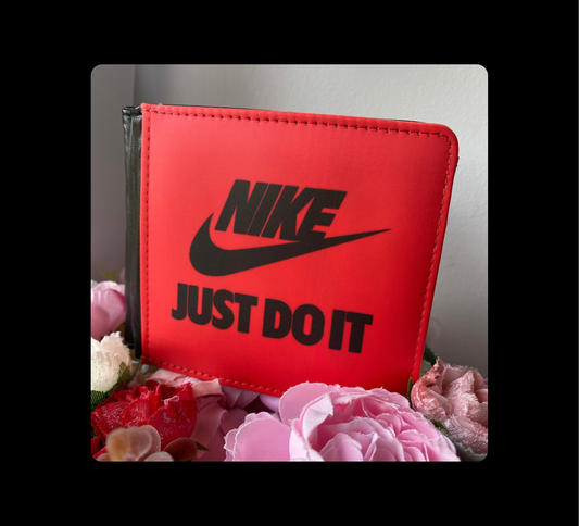 Nike Just Do It Red & Black PU Material Wallet