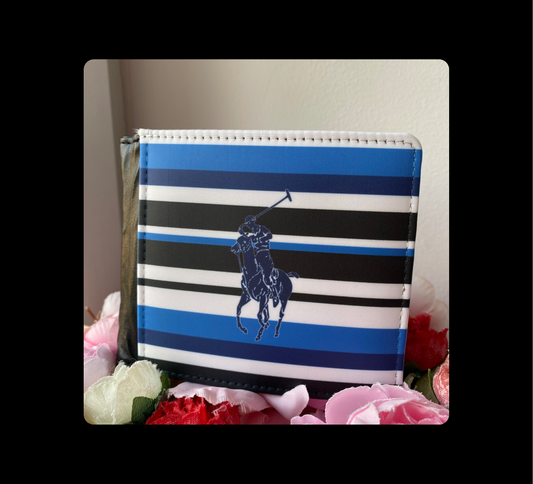 Ralph Lauren Striped PU Material Wallet