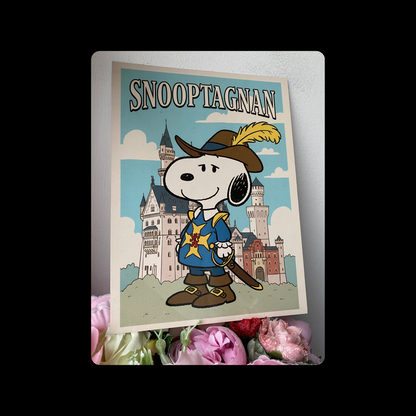 Snoopy Snooptagnan Musketeer Metal Bar Sign 15cm x 20cm