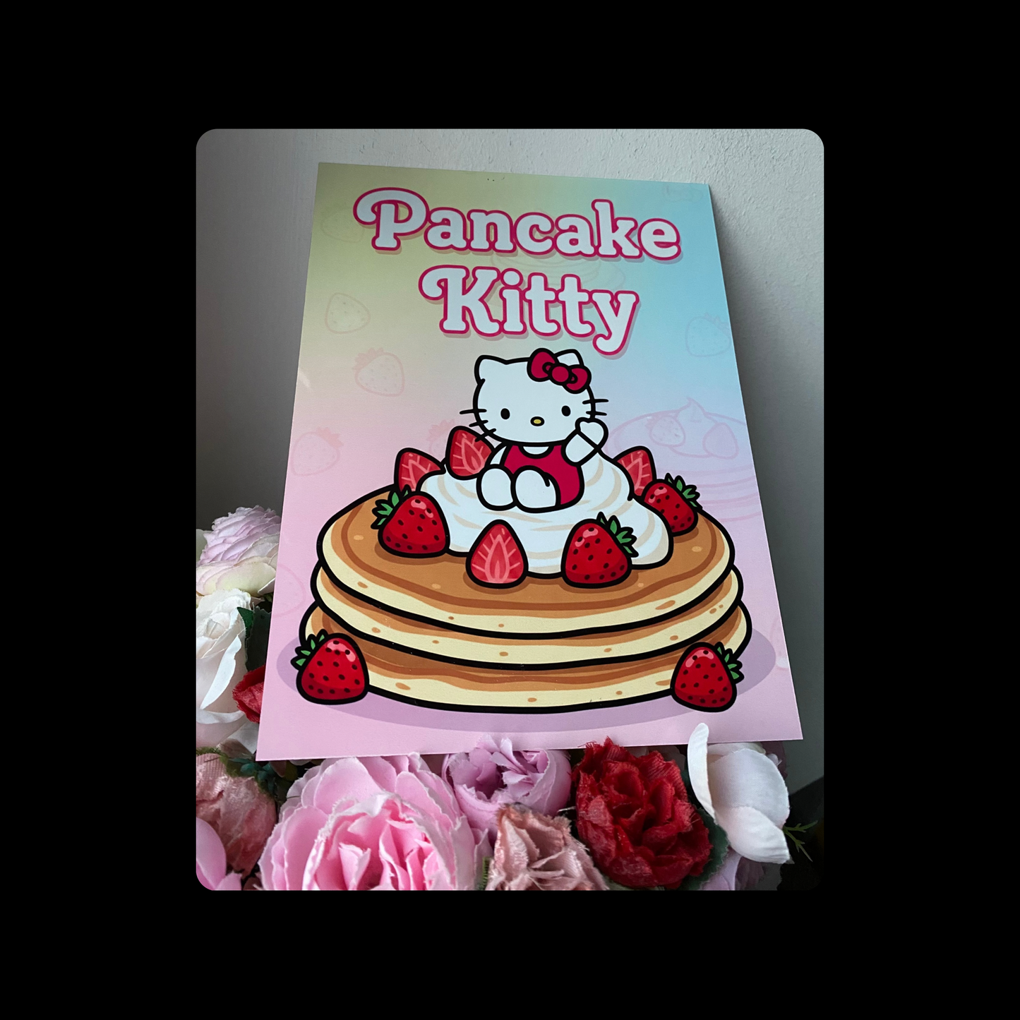Hello Kitty Pancake Metal Bar Sign 15cm x 20cm