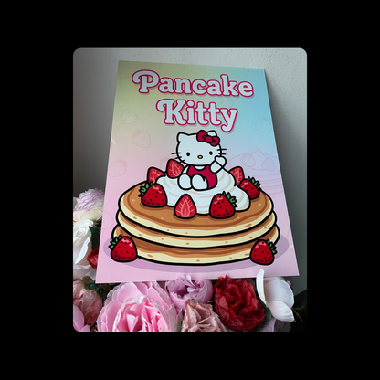 Hello Kitty Pancake Metal Bar Sign 15cm x 20cm